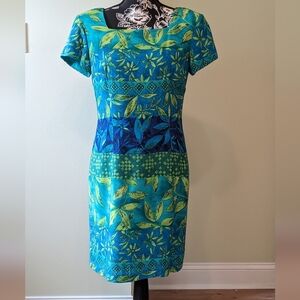 Jessica Howard Petite Floral Summer Dress Cap Sleeves, Cover Zipper, Lined.